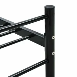 Sengestel med hovedgærde - Eksklusivt hjem - Sort - Metal - 160x200 cm (lamelseng) Svart