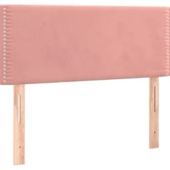 Sengestel med madras - Eksklusiv Hus - 120x190 cm - Rosa velour - Pocketfjedre