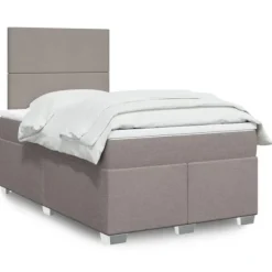 Sengestel med madras - Eksklusiv Hus - Taupe - 120x200 cm - Indbyggede LED