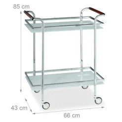 Serveringsvogn frostet glas