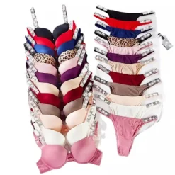 Sexet lingeri komfort damesæt push up bh Victoria's Secret lingerisæt kvindeligt undertøj Vetement Femme Rosa Pink Pink 80B