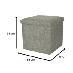 Siddepude med opbevaring / Fodskammel - 38 cm[CO]