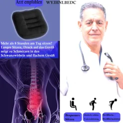 Siddepude/forhøjersæde til bil, puf/stolepude 40x40 kontorstol ergonomisk ortopædisk siddepude til spisebordsstole_MGF