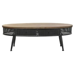 Side table - Model - Black - Brown - Metal - 120x58x42 cm Svart brun