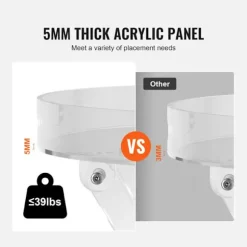 Sidebord - DUOKU - JYFT-001R - Transparent Akryl - Foldbart X-fod - 40 cm bred Transparent