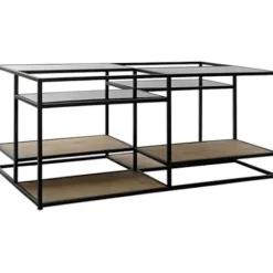 Sidebord - HJEMMEBEHOV - Træ Metal Spejl - 120x60x50 cm - Multifarvet - Moderne design Flerfärgad