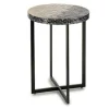 Sidebord - Sort perlemor metalgrå - Krydsfiner - 45 x 62 x 45 cm