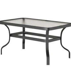 Sidebord hærdet glas sofabord sofabord med bølgedesign, afrundet hjørne altanbord havebord sofabord tebord havemøbler til stue haveterrasse balkon, 95 | Fyndiq
