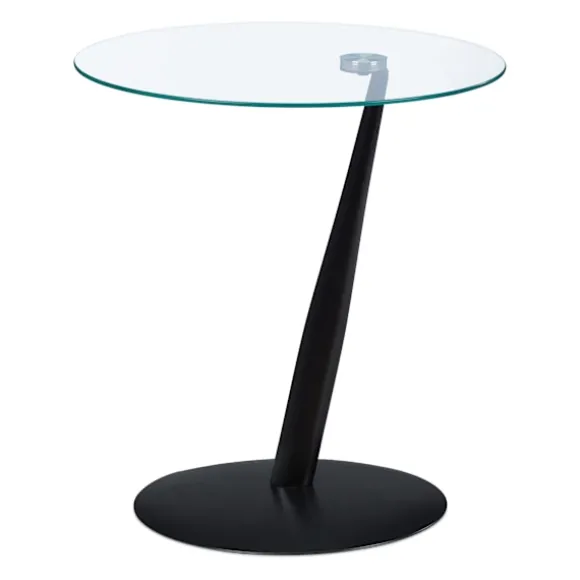 Sidebord i sort glas