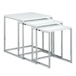 Sidebord i sæt af 3 med metalben