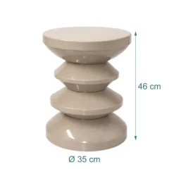 Sidebord og skammel – Zigzag-design, 1960'er-70'er-stil