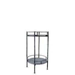 Sidobord / Brickbord H63/Ø33 cm antique zink Chic Antique Grey
