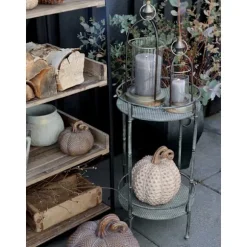 Sidobord / Brickbord H63/Ø33 cm antique zink Chic Antique Grey
