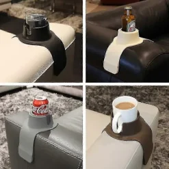 Silikone Kopholderbakke til Armstol Sofa Recliner - Den ultimative Drikkeholder til Din Sofa - Perfekt Black