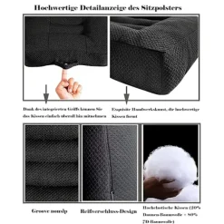 Sittpude / Forhøjet sæde bil, Sittpude / Stolsdyna 40x40 Kontorstol Ergonomisk Ortopædisk Sittpude til Spisebordstole Sort H Black