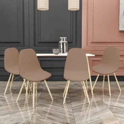 Skandinavisk Stretch Stolebetræk Sæt af 4 Moderne Spisestole Sl