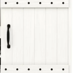 Skænk Buffet Skab, 120x40x120 cm, Moderne Minimalistisk med Vinglasstativ & Rigelig Opbevaring, Elegant Hvid & Sort Finish White