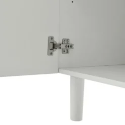 Skænk 120x38,5x79 cm med 3 døre - Justerbare rumdelere, 16 cm fødder, MDF, hvid White