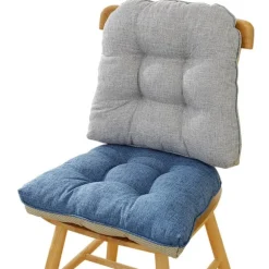 Skridsikre Stolehynder til Spisestole, Sæt med 4, 46*43*9cm Siddehynde med Bånd-FF- dark coffee