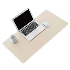 Skrivebordsunderlag 80x40cm PU Læder Beige
