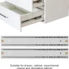 Skuffeskinne, 2 stk./sæt Mini Aluminiumlegering Holdbar Glat Skuffeskinne til Skuffeskabe (长100mm)