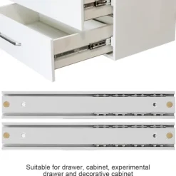 Skuffeskinne, 2 stk./sæt Mini Aluminiumlegering Holdbar Glat Skuffeskinne til Skuffeskabe (长100mm)
