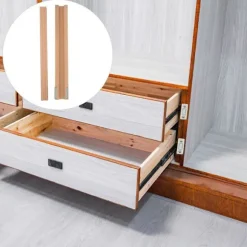 Skuffeskinne Træskabsskinne Skabsskinne Spor Guide Udskiftning Kommode Skinne Til Boligforbedring 1 Sæt Brown 40.00X5.00X4.10CM