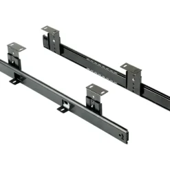 Skuffeskinner 350 mm Skuffeskinne Kuglelejeskinner kompatible med tastatur, udtræksskuffe (1 par) Sort