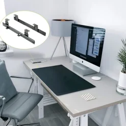 Skuffeskinner 350 mm Skuffeskinne Kuglelejeskinner kompatible med tastatur, udtræksskuffe (1 par) Sort