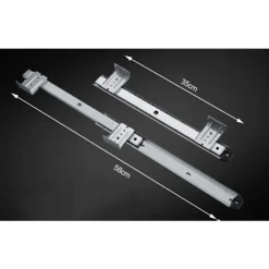Skuffeskinner 350 mm Skuffeskinne Kuglelejeskinner kompatible med tastatur, udtræksskuffe (1 par) Sort