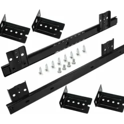 Skuffeskinner 350 mm Skuffeskinne Kuglelejeskinner til Tastatur Skydeskuffe (1 par) Sort