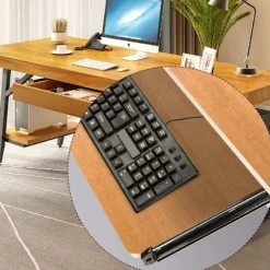 Skuffeskinner 350 mm Skuffeskinne Kuglelejeskinner til Tastatur Skydeskuffe (1 par) Sort