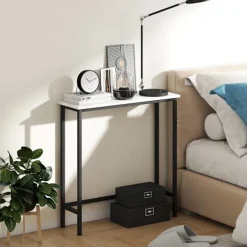 Slankt konsolbord, marmorlook-plade, 24 cm dybde