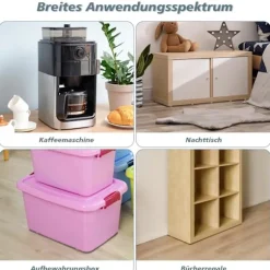 Små apparathjul [4 stk.], 360° drejelige små hjul, selvklæbende universalhjul, til møbler, små møbler, transportudstyr, hvid