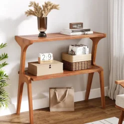 Smalt sidebord i retrodesign / sidebord / aflastningsbord / sof