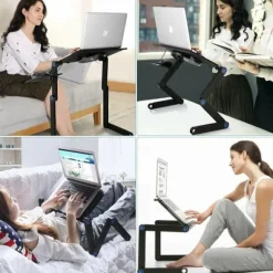 Smart justerbart laptopbord 17 tommer Sort—pa