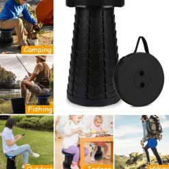 Smart og udfoldelig skammel/stol sort 1-Pack