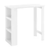 SoBuy Barbord med 3 hylder i hvid 112x57x106cm, moderne FWT17-II-W