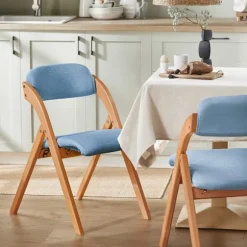 SoBuy blå klapstol med sammenklappelig og pladsbesparende 47x51x78cm, funktionel FST92-BL