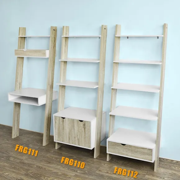 SoBuy Bogreol med 3 hylder i træ 65x45x176.4cm, moderne FRG111-WN