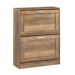 SoBuy brun skoskab med 2 døre 23.01x59.99x78.99cm, vintage FSR137-F