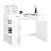 SoBuy Computerskrivebord med 1 skuffe i hvid 100x60x76cm, minimalistisk FWT35-W