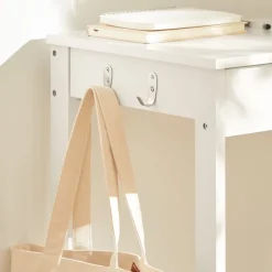SoBuy Computerskrivebord med 1 skuffe i hvid 60x40x76cm, minimalistisk FWT43-W