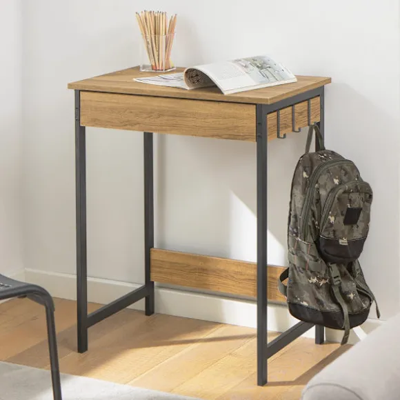 SoBuy Computerskrivebord med 1 skuffe i træ 60x40x77cm, minimalistisk FWT43-N