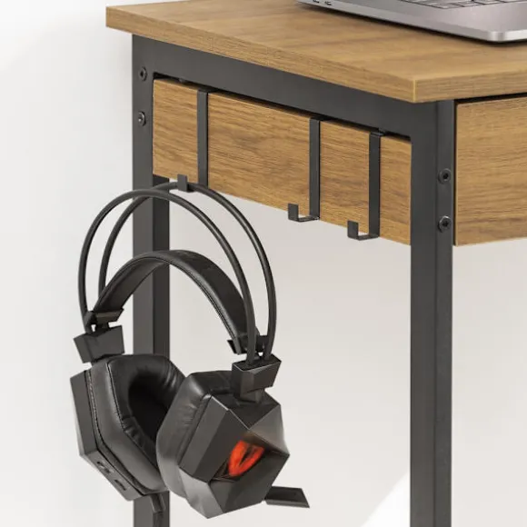 SoBuy Computerskrivebord med 1 skuffe i træ 60x40x77cm, minimalistisk FWT43-N