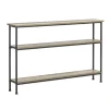 SoBuy Entré konsol med 3 hylder i sort 122x20x77cm, industriel FSB49-PZ