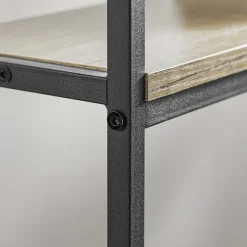 SoBuy Entré konsol med 3 hylder i sort 122x20x77cm, industriel FSB49-PZ