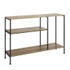 SoBuy Entré konsol med 3 hylder i mørkebrun 120x30x79.5cm, vintage FSB35-PF