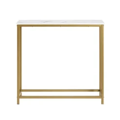 SoBuy guld entrékonsol 80x29.5x74.5cm, vintage FSB29-G