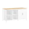 SoBuy hvid køkkenø 170x60x88.5cm, industriel KNL09-WN